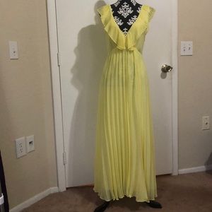 Zara pleated long maxi dress